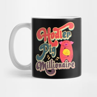 Retro Millionaire Loading with Piggy Bank Pig Hodler Funny Mug